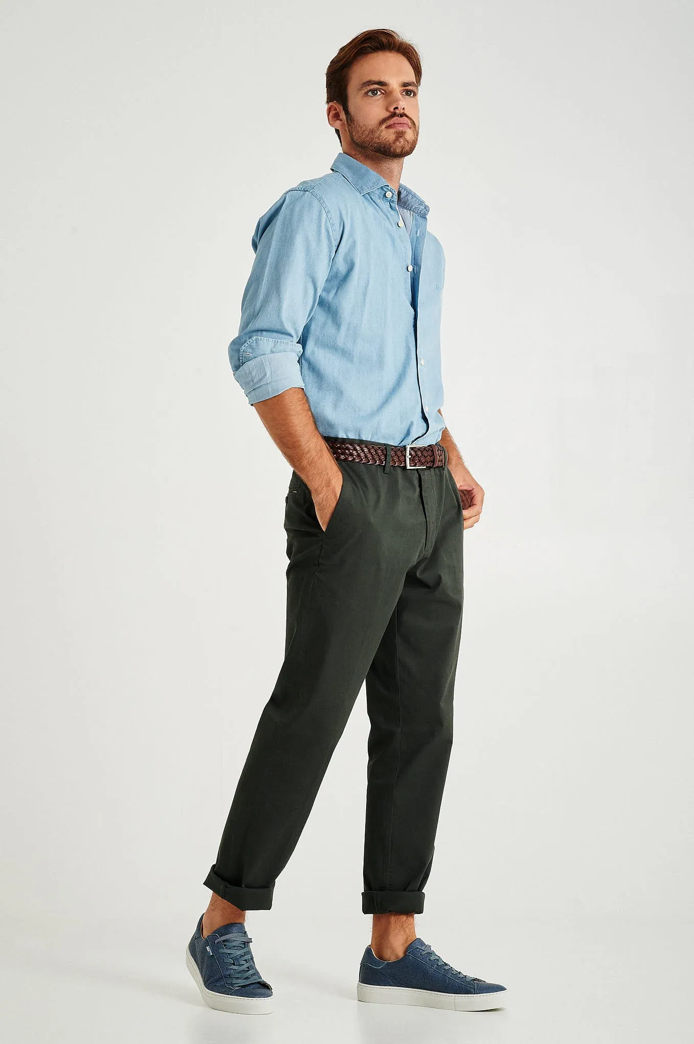 Slim fit comfort stretch basic chino