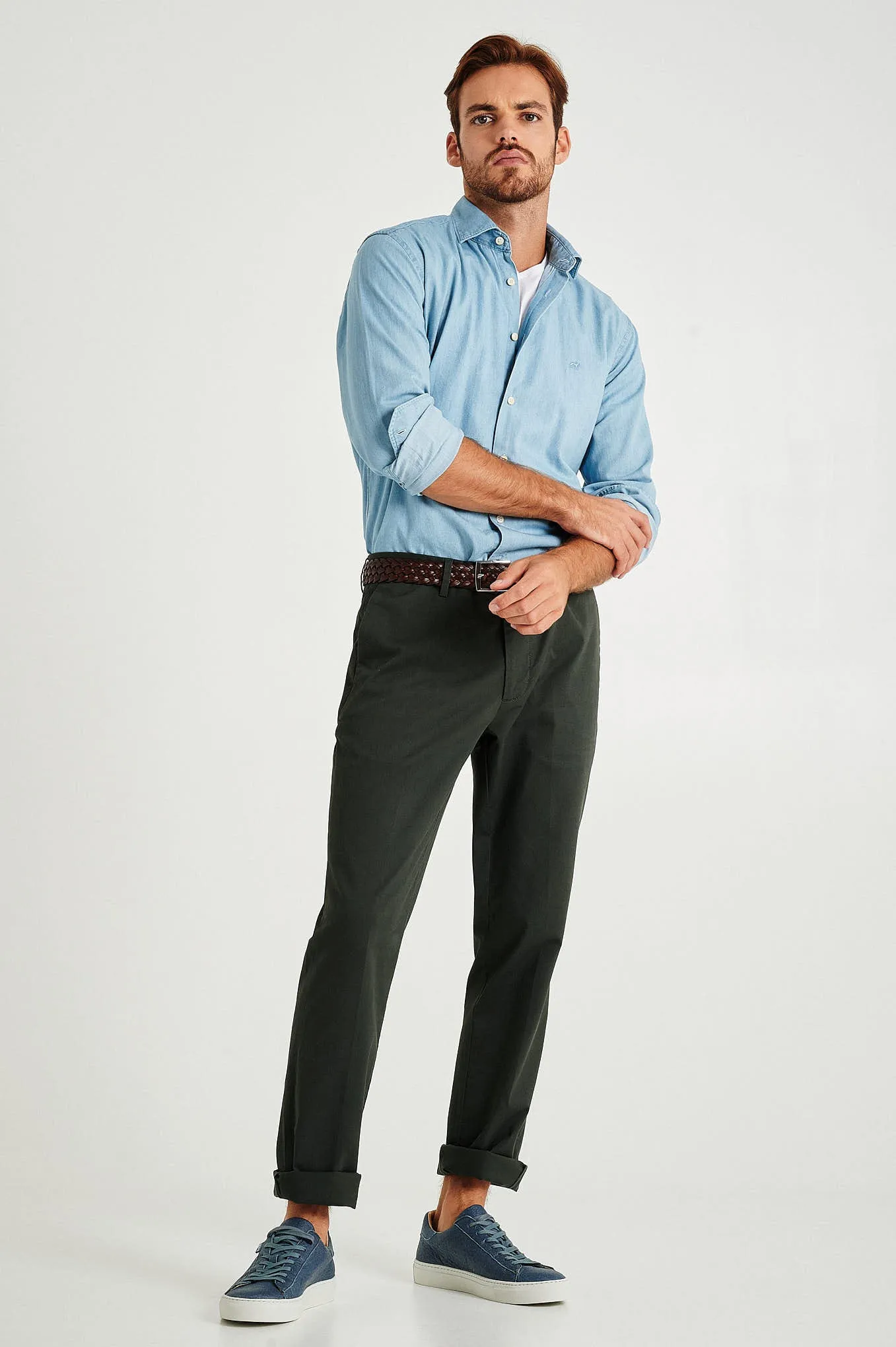 Slim fit comfort stretch basic chino