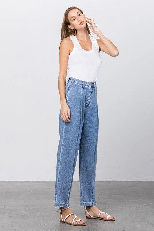 Slouchy Cropped High Waist Jeans