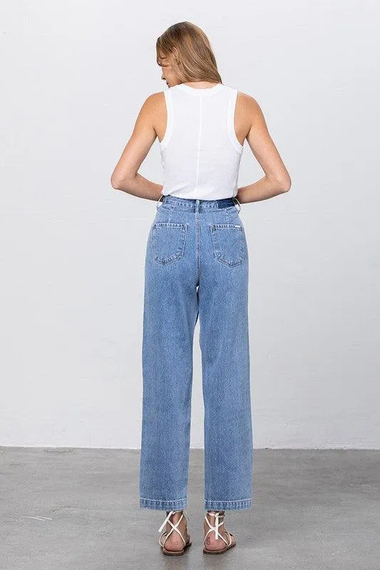 Slouchy Cropped High Waist Jeans