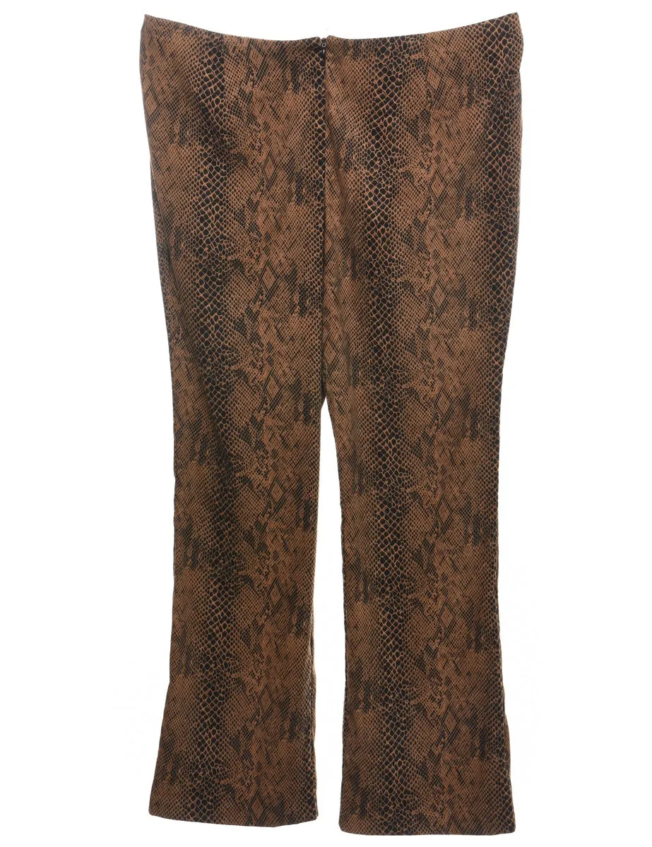 Snakeskin Pattern Trousers - W40 L32