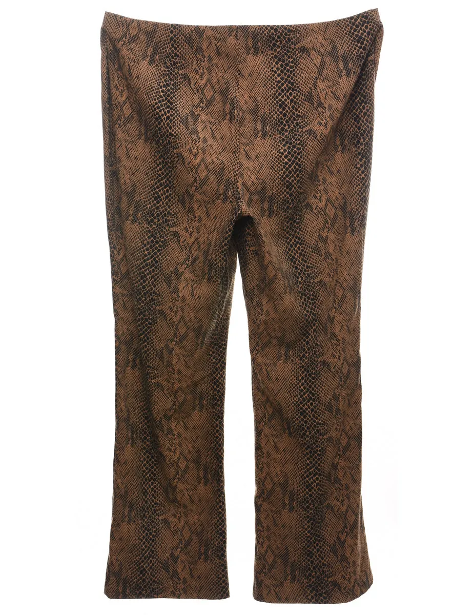 Snakeskin Pattern Trousers - W40 L32