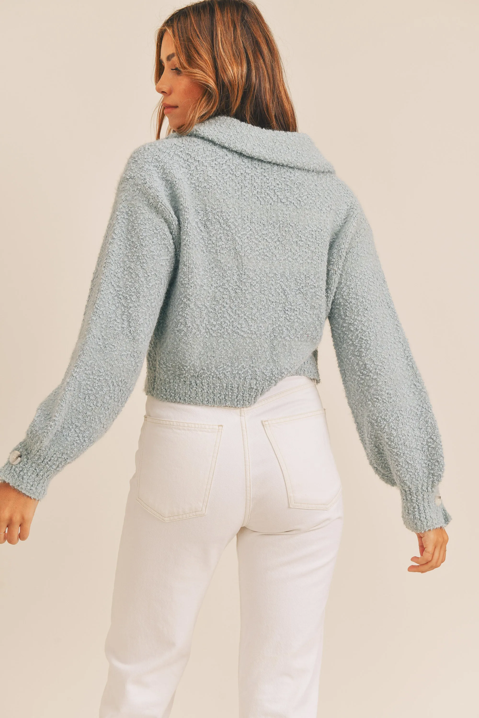 SOL FUZZY SWEATER JACKET