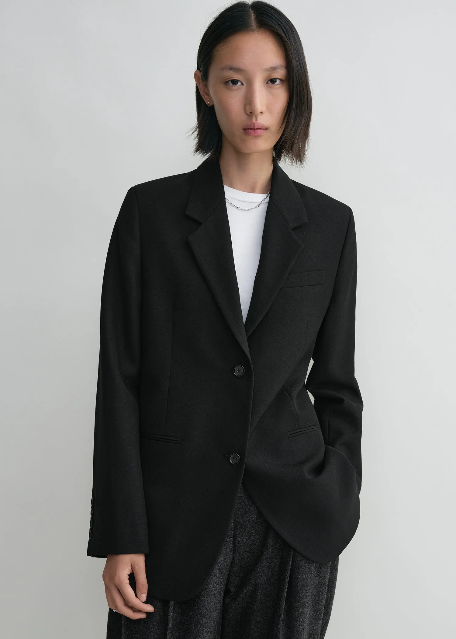 Tailored suit jacket black