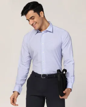 TechPro Formal Blue Check Shirt - Valdo