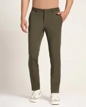 TechPro Slim Fit B-91 Formal Green Solid Trouser - Dean