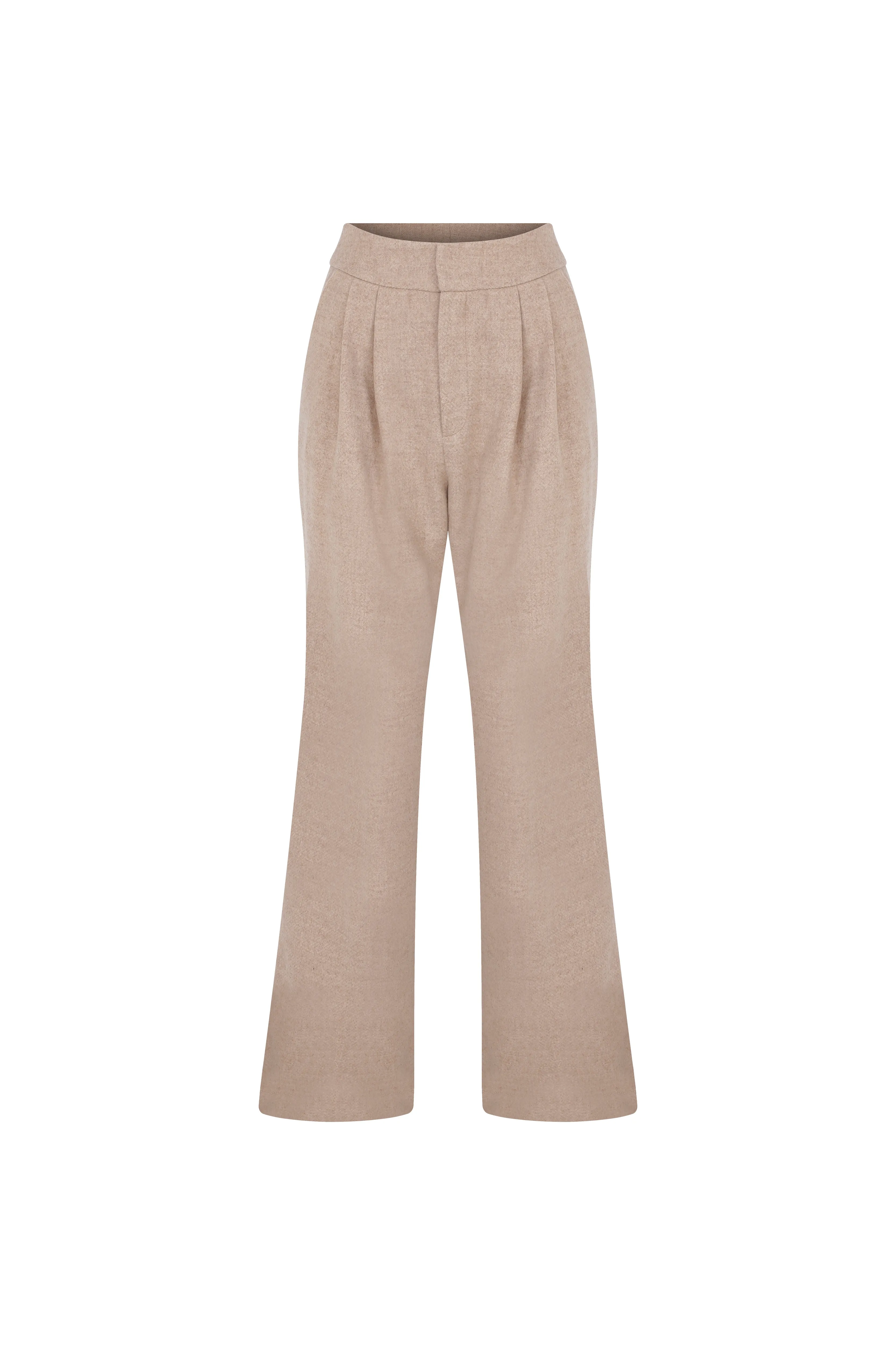 Tina Wool Trousers in Beige