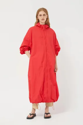 Tomato Red Lightweight Trench Coat