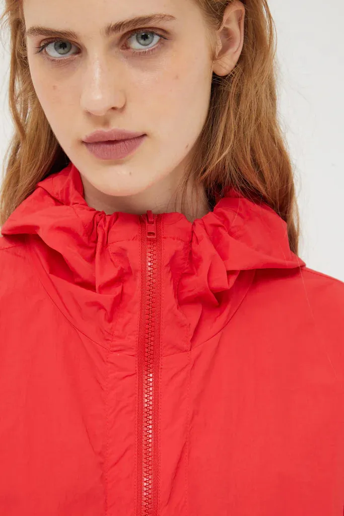 Tomato Red Lightweight Trench Coat