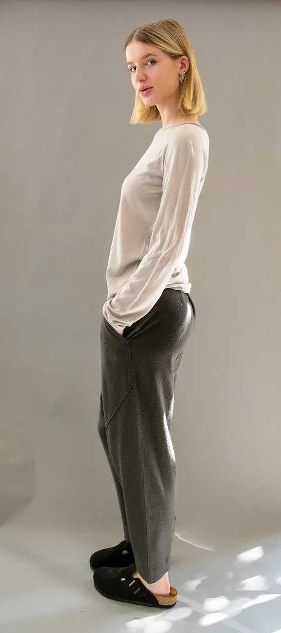 Transit Par Such Relaxed Wool Trouser in Mud