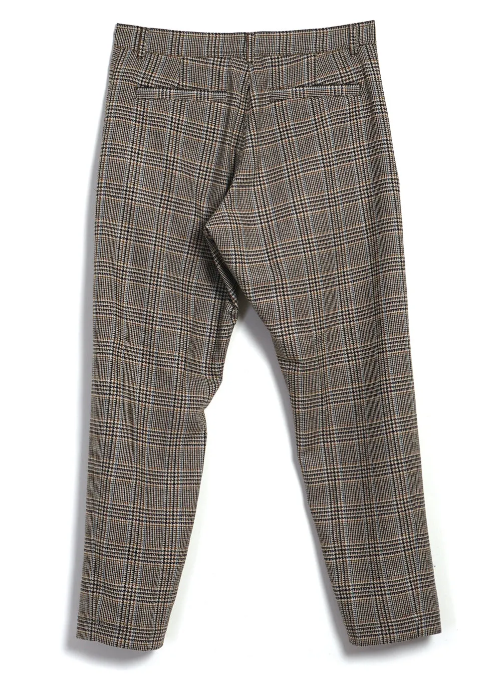 TYGE | Wide Cut Cropped Trousers | Classic Checks