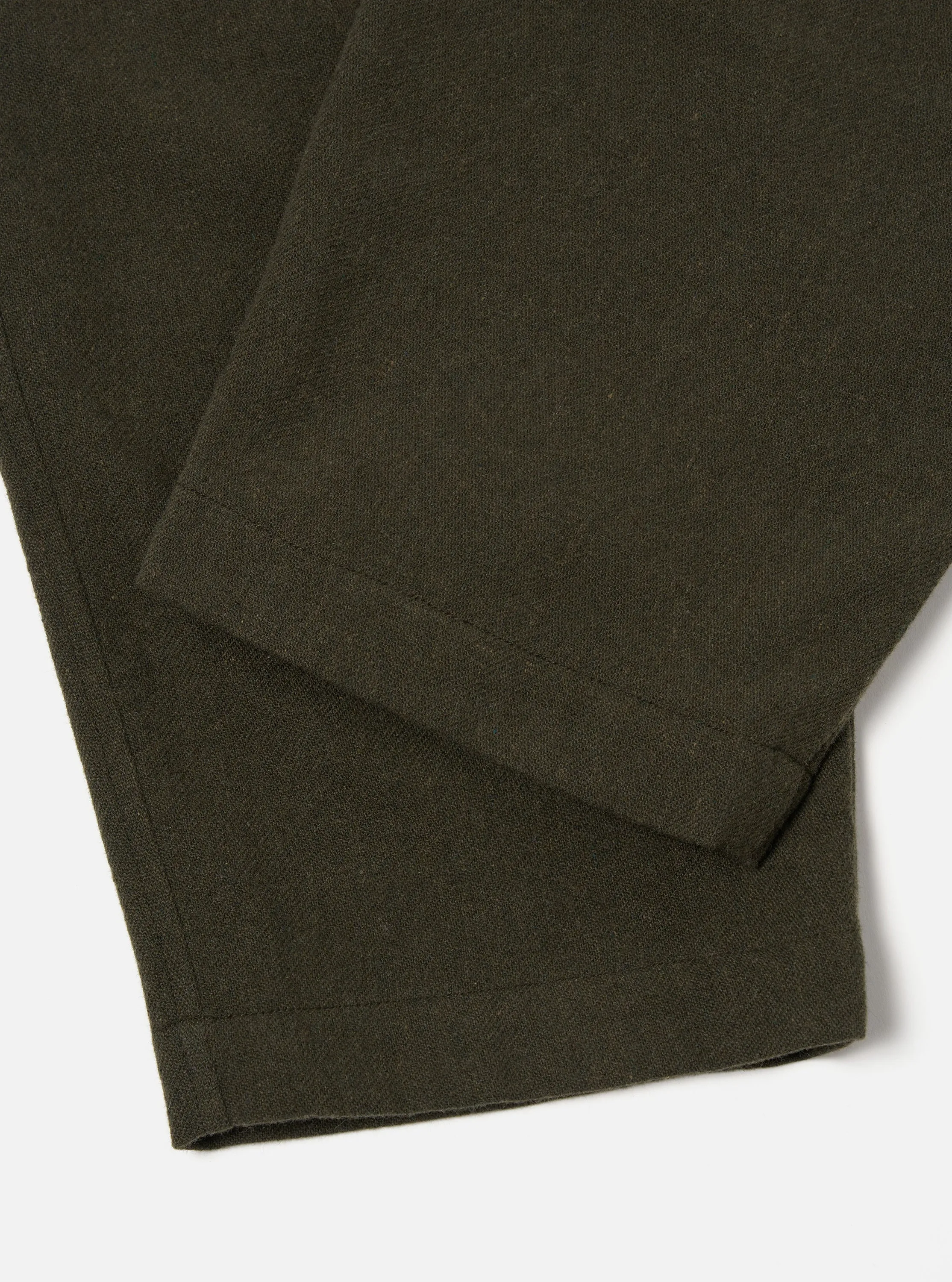 Universal Works Oxford Pant in Olive Recycled Soft Wool