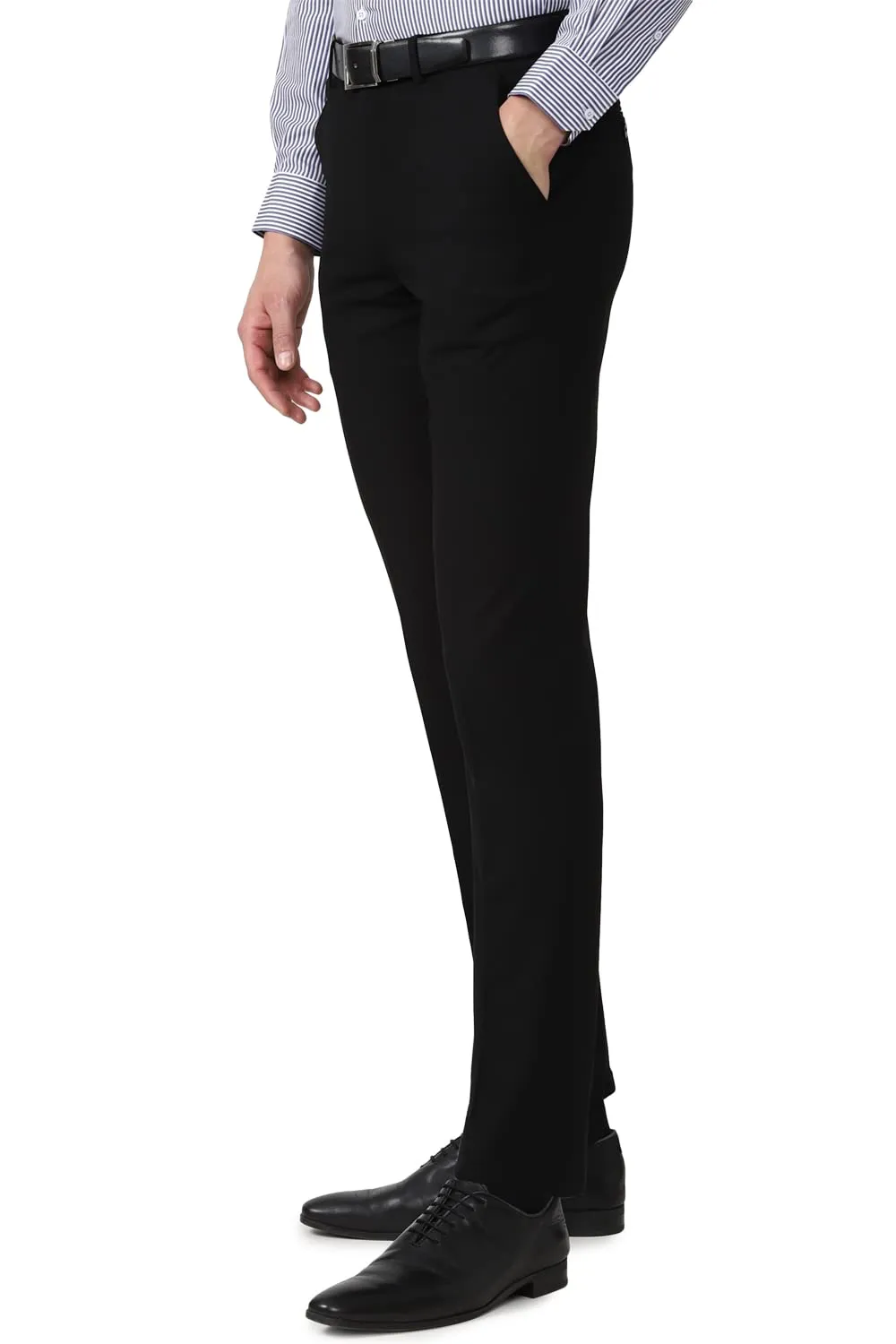 Van Heusen Men's Slim Pants (VHTFTSLBD66038_Black_34)