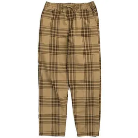 VANS RANGE PLAID BAGGY TAPERED ELASTIC WAIST PANTS - DIRT DEMITASSE