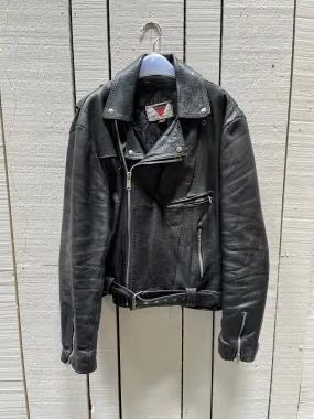 Vintage Full-Bore Rodeo Black Leather Moto Jacket