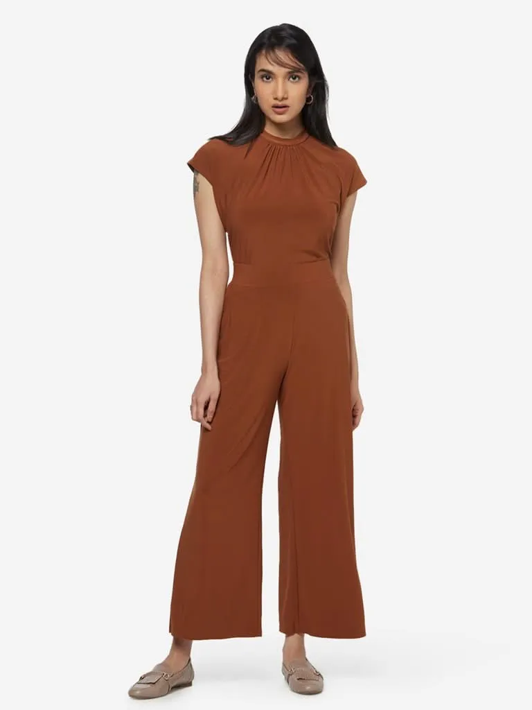 Wardrobe Tan Wide-Leg Trousers