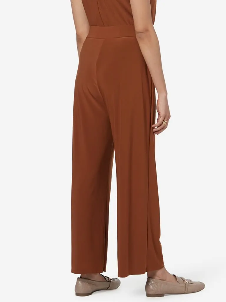 Wardrobe Tan Wide-Leg Trousers