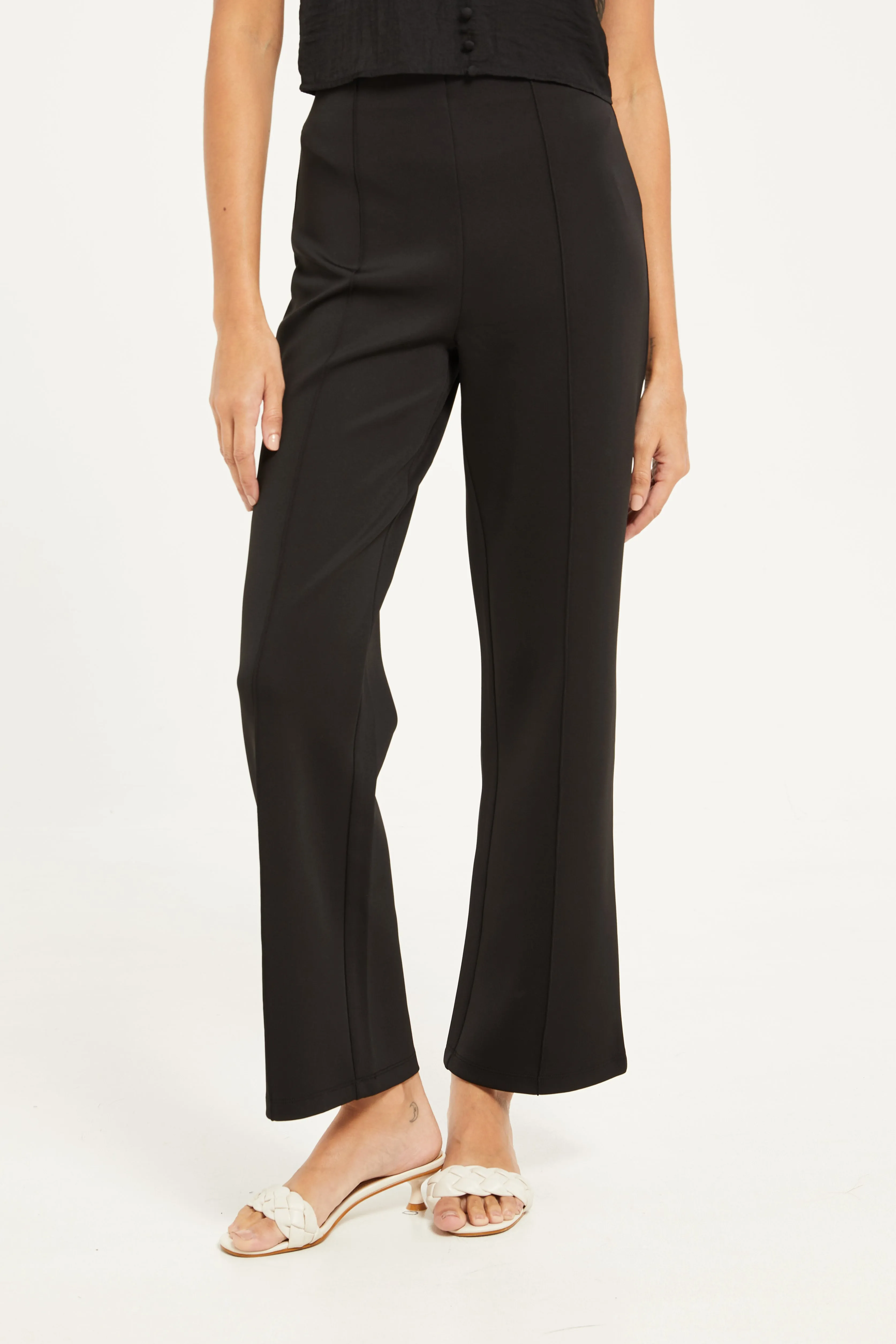 Women Black Wide Leg Trousers