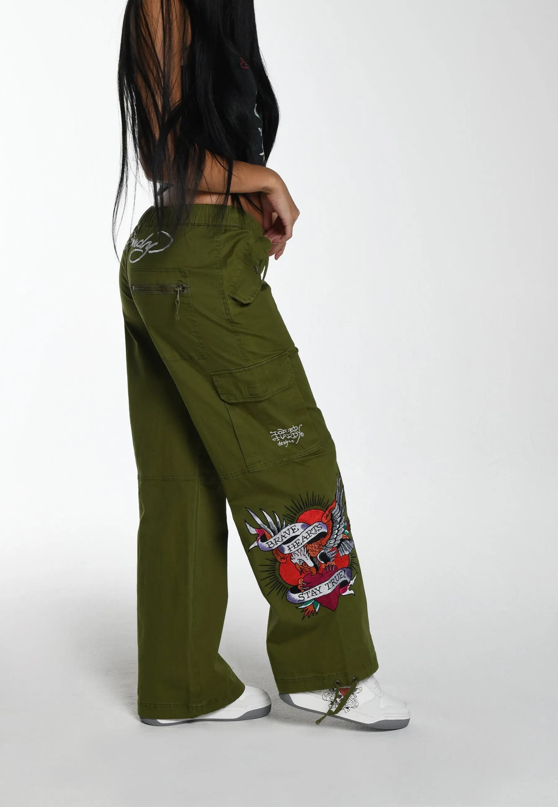 Womens Brave Heart Cargo Trouser - Green