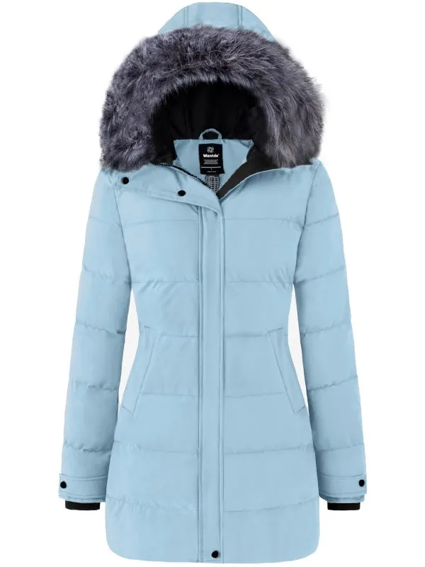 Women's Long Quilted Winter Coat