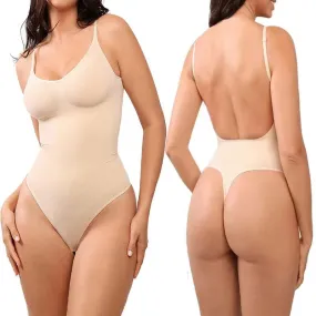 Women's Seamless Tummy Control Backless Bodysuit