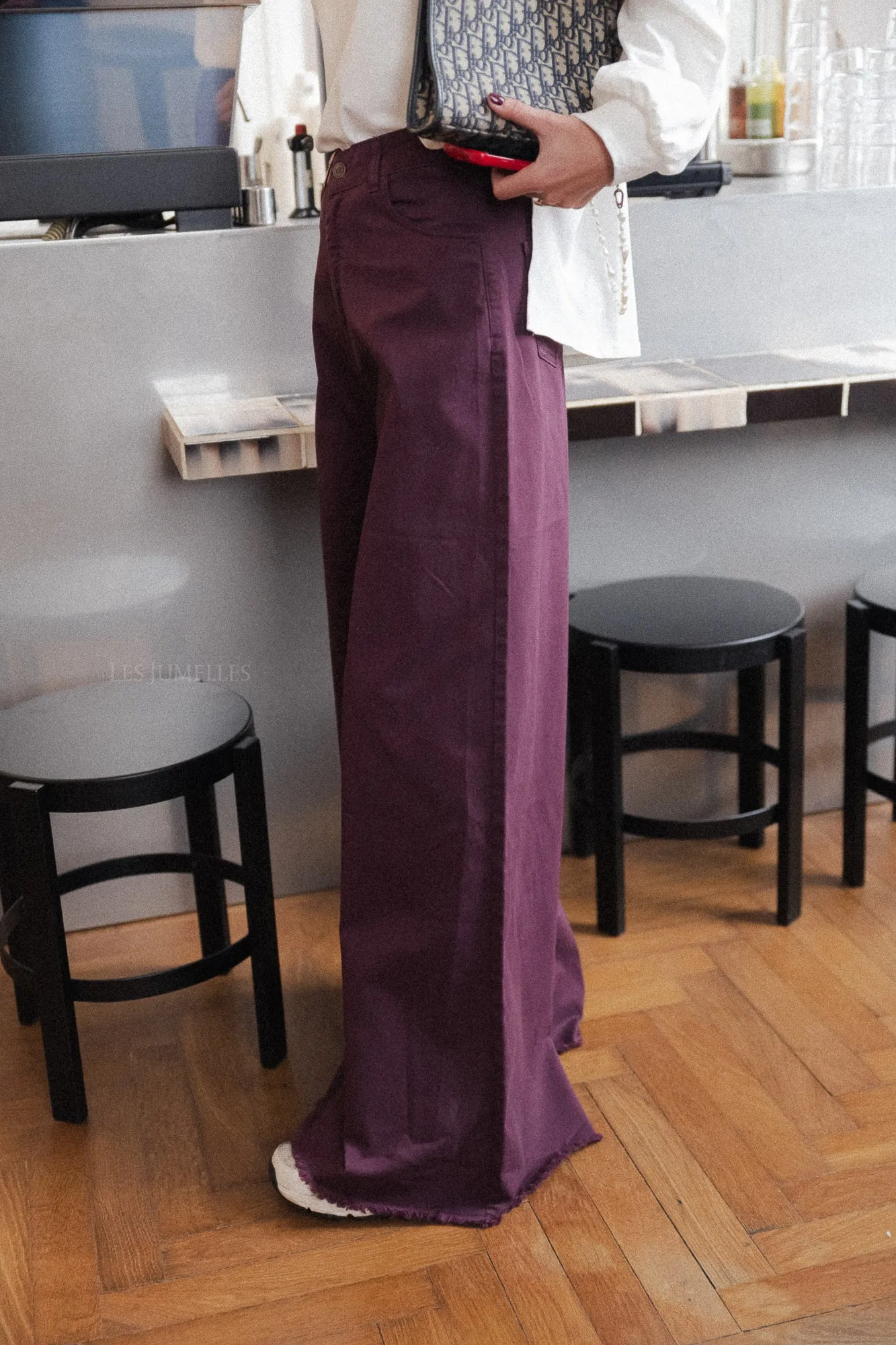 Zola wide legged trousers aubergine