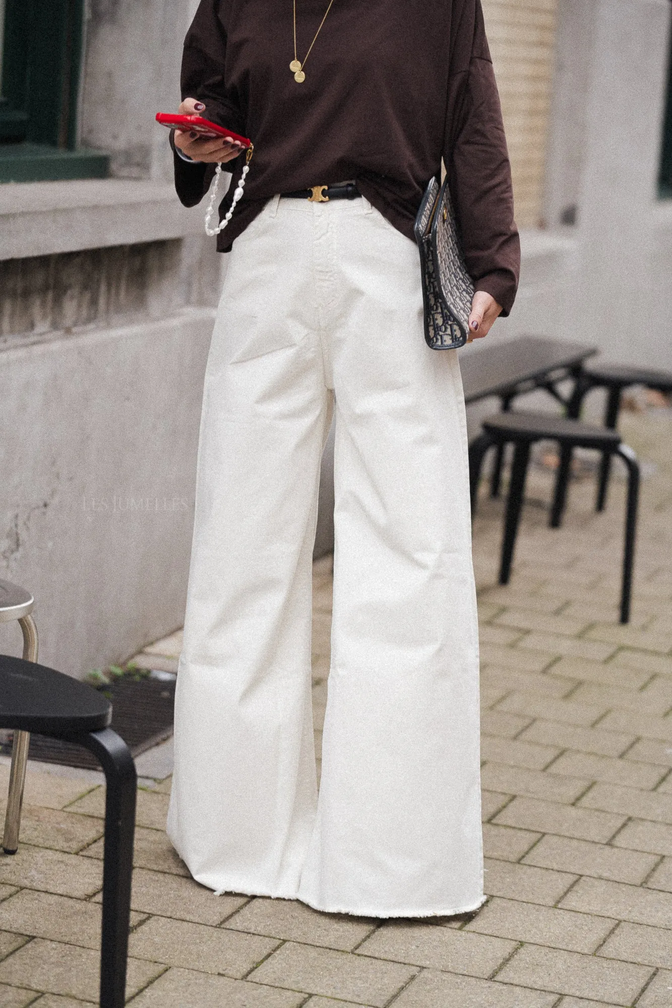 Zola wide legged trousers ecru